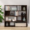 vidaXL Book Cabinet/Room Divider Smoked Oak 41.3"x9.4"x40.2"