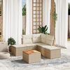 vidaXL Garden Sofa Set Beige