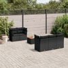 vidaXL Garden Sofa Set Black