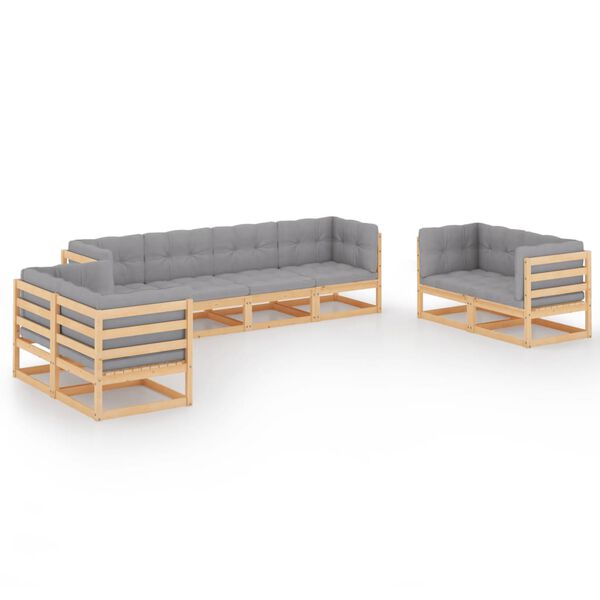 vidaXL Garden Lounge Set Natural Wood