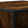 vidaXL Coffee Table Smoked oak and black Engineered wood and metal