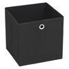 vidaXL Storage Box Set of 4 Black Non-woven fabric 11 in Foldable