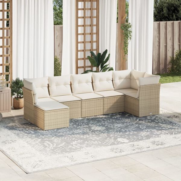 vidaXL Patio Sofa Set Beige
