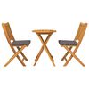 vidaXL Garden Bistro Set 3 pcs Brown solid acacia wood