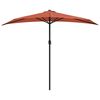 vidaXL Balcony Parasol Terracotta Polyester, Aluminum, Steel