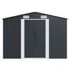 vidaXL Garden Shed Anthracite Galvanized Steel Large Garden Shed