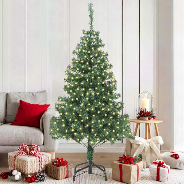 vidaXL Christmas Tree with 300 LEDs with Stand Green 70.9" PVC