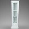 vidaXL Chic Bookcase Cabinet with 3 Shelves White Wooden