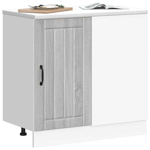 vidaXL Kitchen Wall Cabinet Adjustable Feet Sink Base Cabinet Rectangular