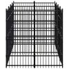 vidaXL Dog Kennel Black Powder-coated steel 79.4 ft&sup2; Durable