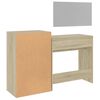 vidaXL Dressing Table Set Sonoma oak Engineered wood, Glass Standard