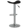 vidaXL Bar Stool Set of 2 Black Faux Leather Adjustable Height Swivel