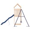 vidaXL Outdoor Playset Natural pine, Blue Solid pine wood, Polypropylene