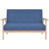 vidaXL Sofa Blue Polyester Compact Seats Many Sofa Rectangular