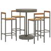 vidaXL Garden Bar Set Grey