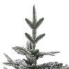 vidaXL Artificial Christmas Tree Green with white flocked snow