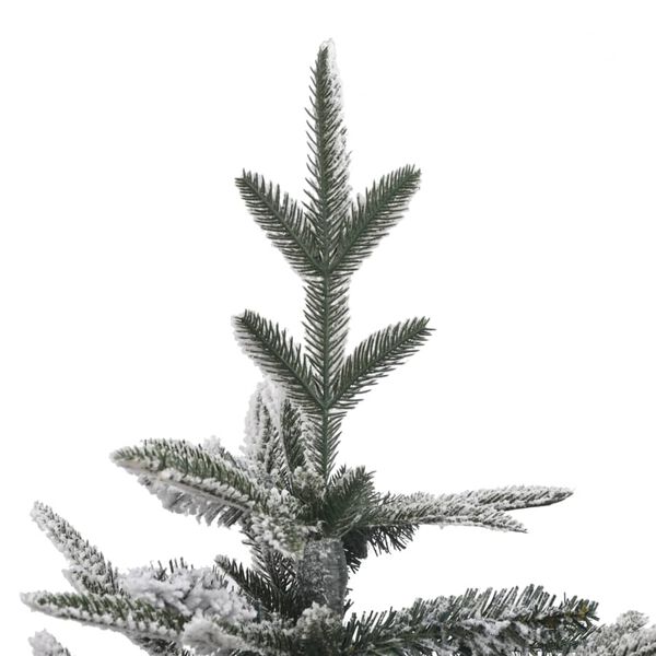 vidaXL Artificial Christmas Tree Green with white flocked snow