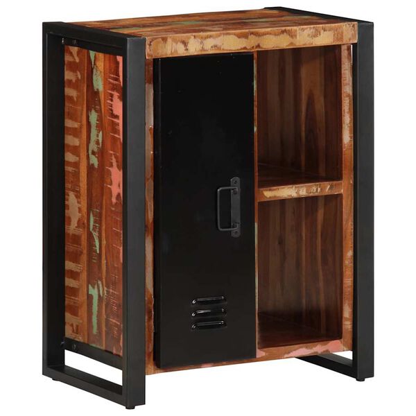 vidaXL Sideboard Multicolor Solid reclaimed wood, iron 21.7x13.8x27.6 in