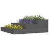 vidaXL Planter Gray Solid pine wood Medium Planter Square Rustic