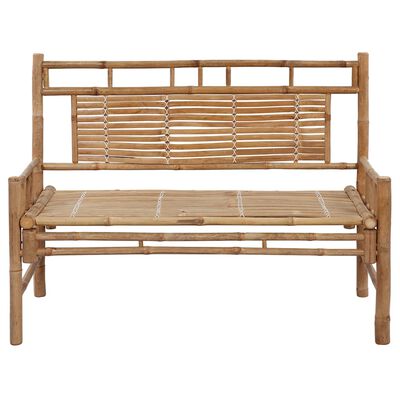 vidaXL Patio Bench with Cushion 47.2" Bamboo