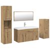 vidaXL Bathroom Furniture Set 5 Piece Bathroom Furniture Set Rectangular