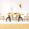 vidaXL Dining Table Natural Mango Wood Solid Mango Wood, Steel
