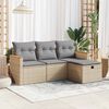 vidaXL Garden Sofa Set Beige and Light Grey