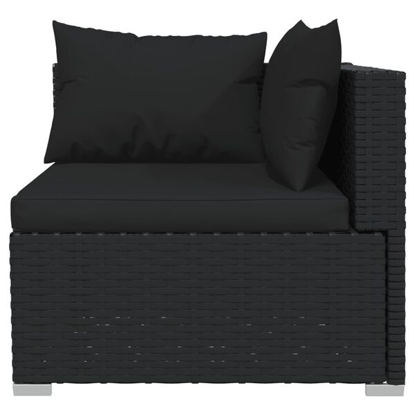 vidaXL Garden Lounge Set Black