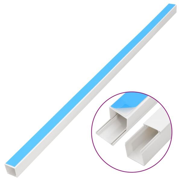 vidaXL Cable Trunking Self-Adhesive 1.6"x1" 98.4' PVC