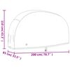 vidaXL Bike Cover Black 78.7"x33.5"x43.3" 190T Oxford