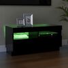 vidaXL TV Cabinet Black Engineered wood TV Cabinet Rectangular Modern
