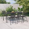 vidaXL Garden Dining Set Anthracite Steel Medium Stackable