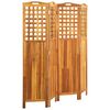 vidaXL 4-Panel Room Divider 63.4"x0.8"x66.9" Solid Acacia Wood