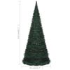 vidaXL Pop-up Christmas Tree Green PVC 7 ft Collapsible