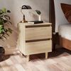 vidaXL Bed Cabinet Set of 2 Sonoma Oak Engineered wood, Solid pine