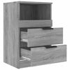 vidaXL Bedside Cabinet Grey Sonoma Engineered wood Standard