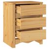 vidaXL Bedside Cabinet Drammen Oak 45 x 35 x 56 cm Solid pine wood
