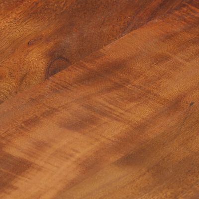 vidaXL Side Table Brown 17.7"x13.8"x19.3" Solid Acacia Wood & Cast Iron