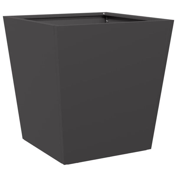 vidaXL Garden Planter Black Cold-rolled Steel 15.7x15.7 in Durable