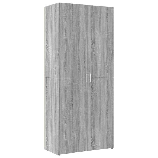 vidaXL Highboard Gray Sonoma 31.5"x16.7"x72.8" Engineered Wood