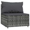 vidaXL Patio Middle Sofa Grey