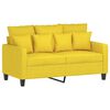 vidaXL Sofa Set Light Yellow Polyester, Metal, Textilene, Foam, Plywood