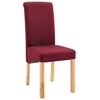 vidaXL Dining Chair Set of 2 Red Fabric and Wood Standard Ergonomic