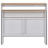 vidaXL Bar Table White and Oak Engineered wood 51.2x15.7x47.2 in