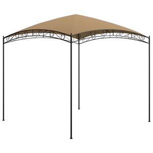 vidaXL Gazebo Taupe Steel 9.8 x 9.8 x 8.7 ft Durable Gazebo Square