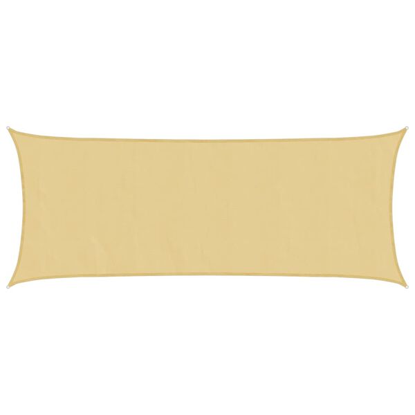 vidaXL Sun Shade Sail Sand 16.4x6.6' 100% Polyester Oxford