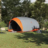 vidaXL Tunnel tent Grey and Orange 161.42 x 112.20 x 77.95 in Taffeta