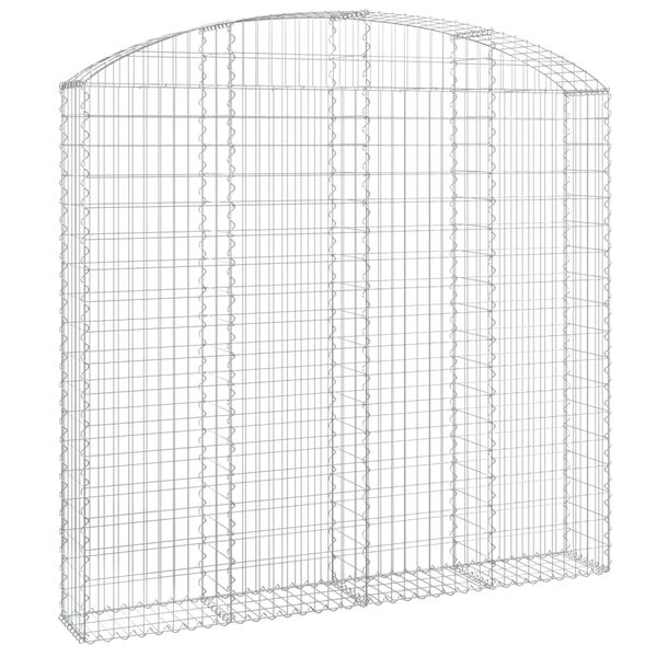 vidaXL Gabion Basket Silver Galvanized iron 78.7 x 11.8 x 78.7 in