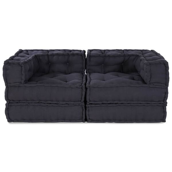 vidaXL Modular Sofa 2 pcs Anthracite 55.12 x 27.56 x 22.05 in Fabric