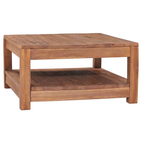 vidaXL Coffee Table Natural Teak Solid Teak Wood Medium Coffee Table